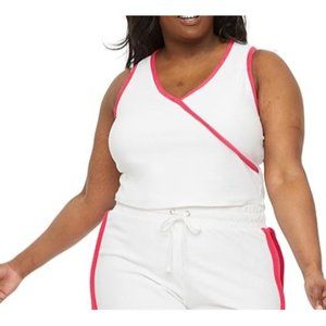 Juicy Couture Towel Terry Womens V Neck Sleeveless Wrap Shirt - 3X - NWT